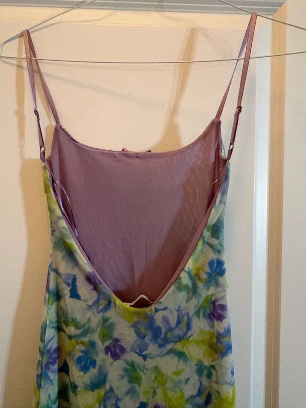 ZARA Floral Mesh Maxi Dress Size S Bodycon Stretch Slip Dress - Picture 9 of 16